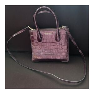 Michael Kors Purple/Mauve Alligator / Snake Print Mini Bag w/ Original Cover